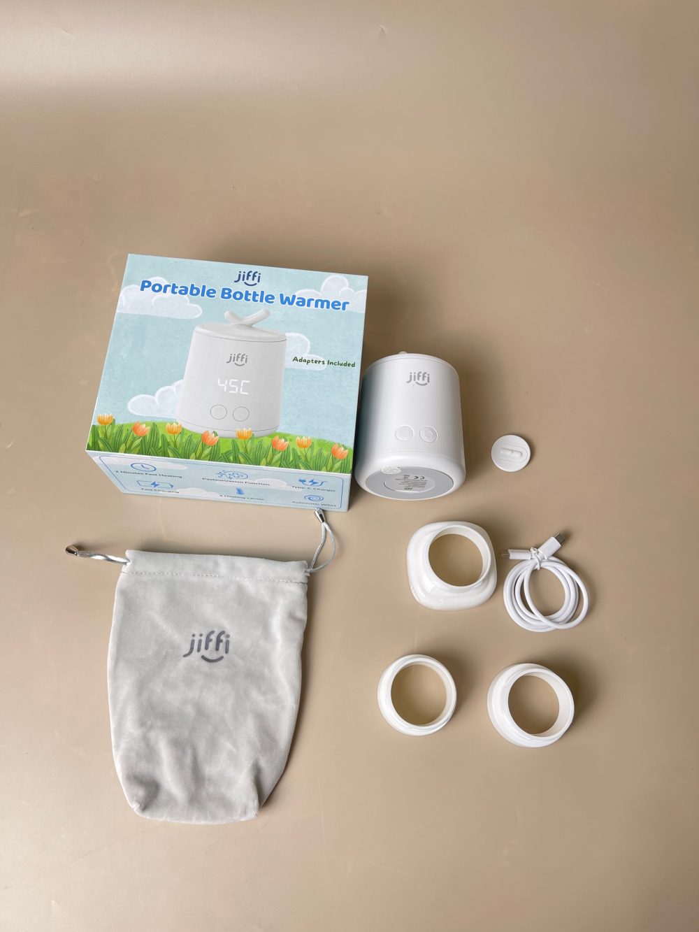 Máy hâm sữa cầm tay JIFFI 5.0, khuấy sữa ( no box) - Ảnh 2