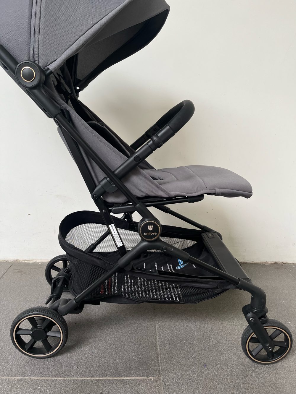 Xe đẩy Unilove Aero khung nhôm màu Stone grey ( size: 0->4y, tối đa 22kg) - Ảnh 3