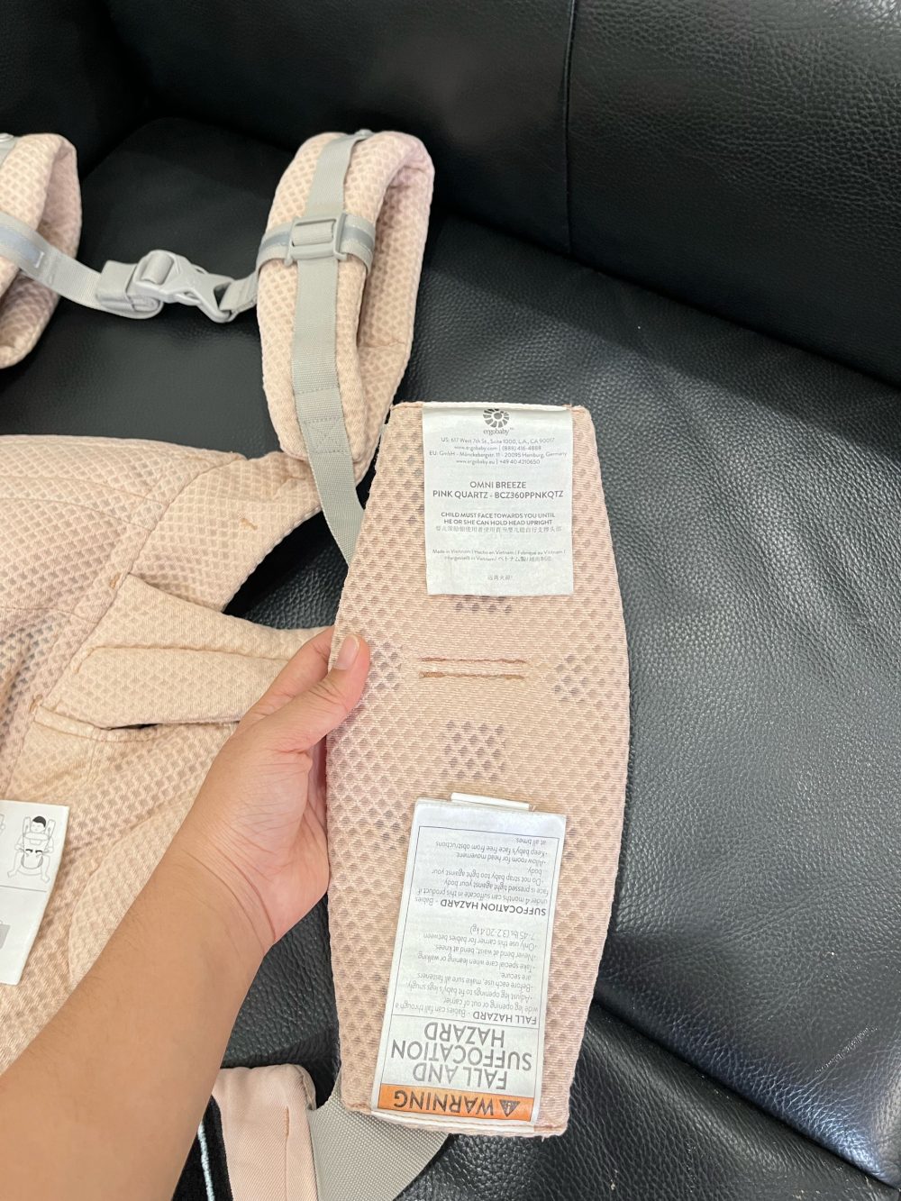 Địu Ergobaby Omni Breeze, Pink Quartz (size: 3.2->20kg ~ 0->48m) - Ảnh 13