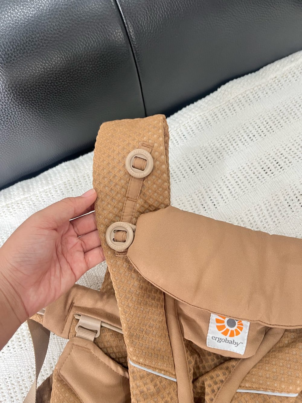 Địu Ergobaby Omni Breeze màu Camel Brown ( size:0->48m ~ 3kg2->20kg) - Ảnh 8