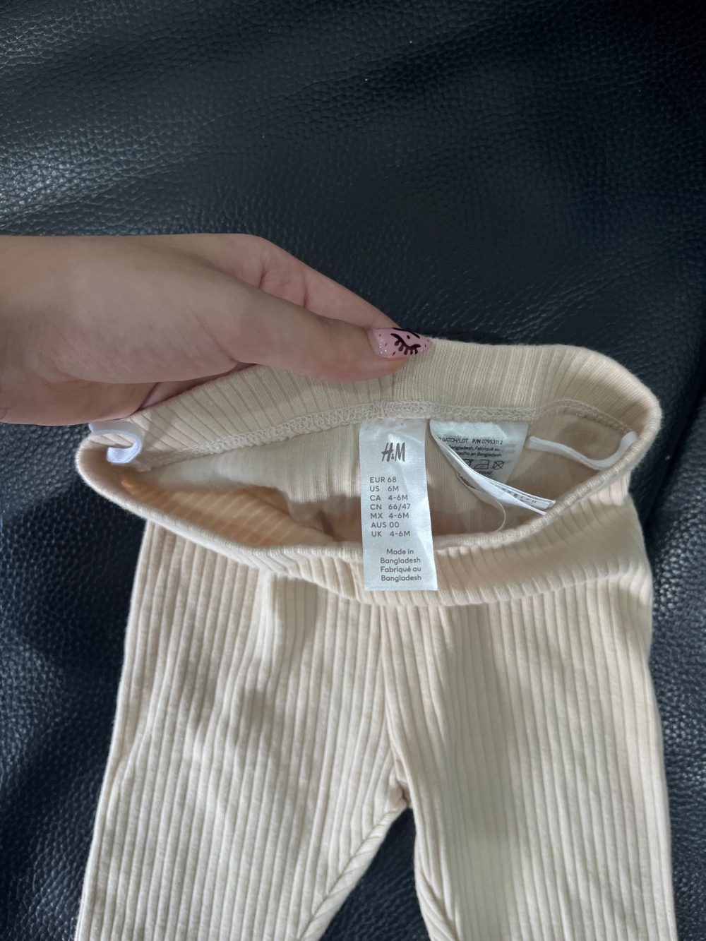 Set 3 quần legging H&M màu nâu, màu be (size 4→6m) - Ảnh 4