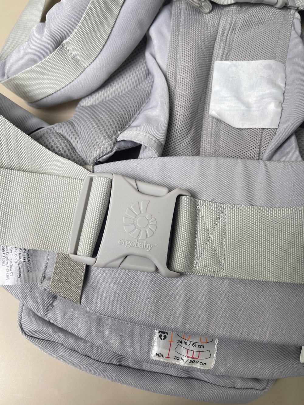 Địu cho bé Ergobaby Omni 360 Cool Air Mesh Pearl Grey (size: 3kg2->20kg ~ 0->48m, full box) - Ảnh 22