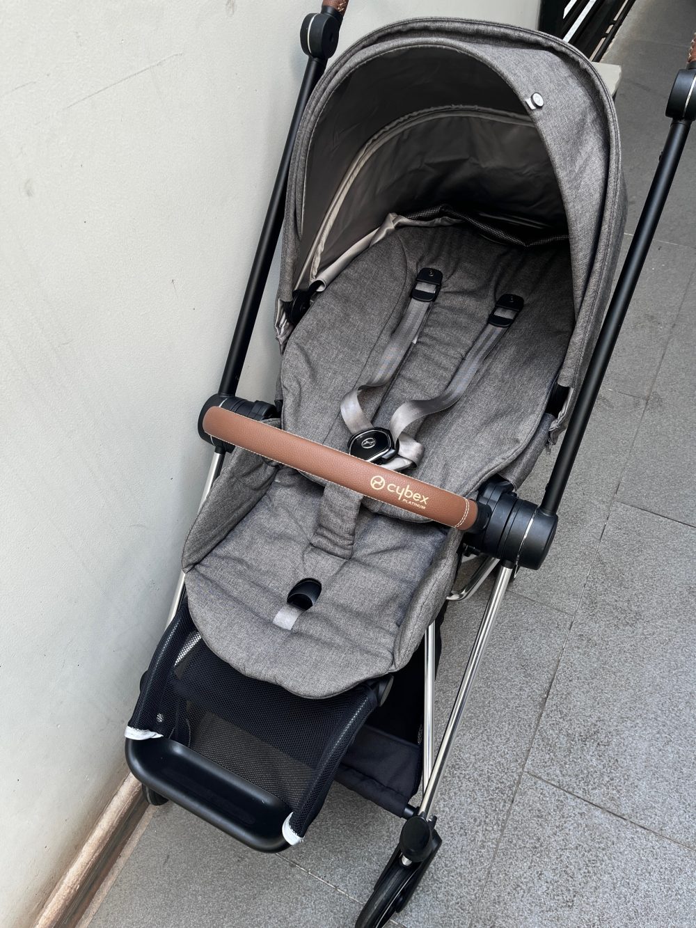 Xe đẩy Cybex mios 3 màu xám khung bạc ( size: 0->4y, tối đa 22kg) kèm adapter và áo mưa cybex - Ảnh 14