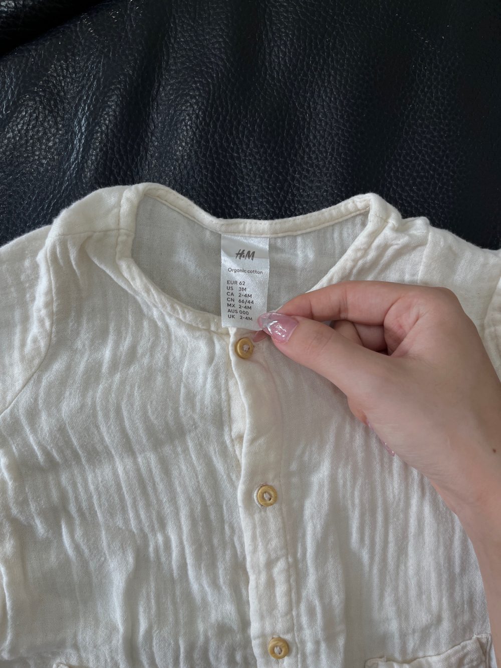 Set 4 bodysuit H&M màu xanh/be (size 2→9m) - Ảnh 8