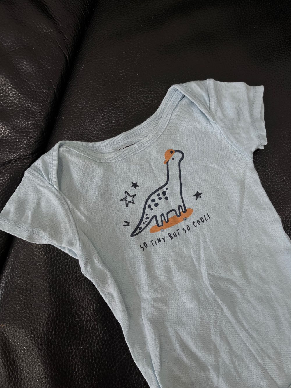 Set 2 bộ bodysuit Gerber màu cam/xanh dương (size 6→9m) - Ảnh 8