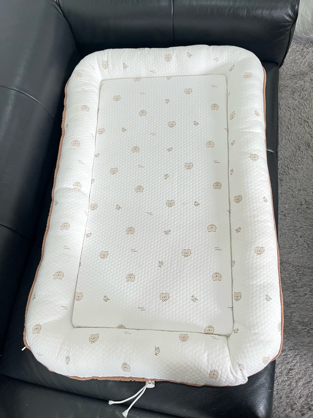 Đệm sơ dừa ngủ chung giường Bessla hoạ tiết gấu nâu ( 0m+) - Ảnh 7