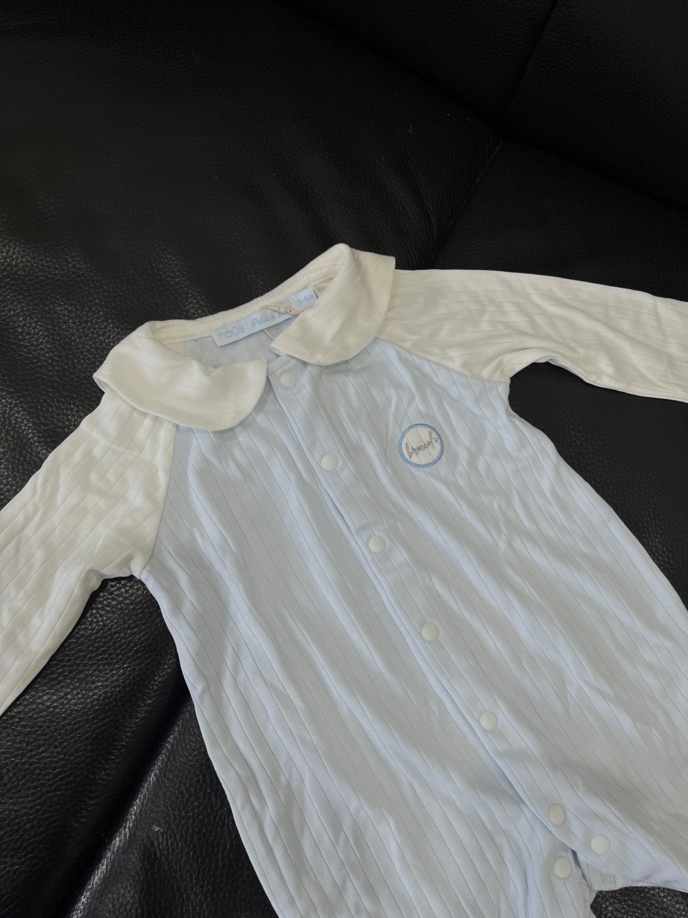 Set body dài Nous xanh phối trắng (size 3→6m) kèm mũ lưỡi trai Nous màu xanh nhạt (size M) - Ảnh 14
