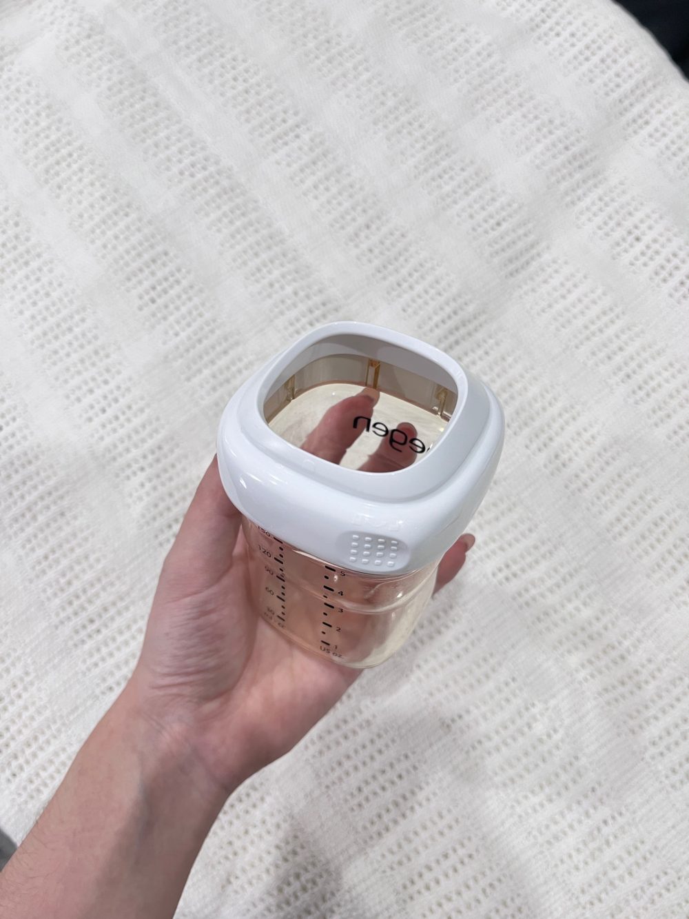 Bình sữa Hegen 150ml kèm nắp màu trắng (no box, ko kèm núm ti) - Ảnh 2