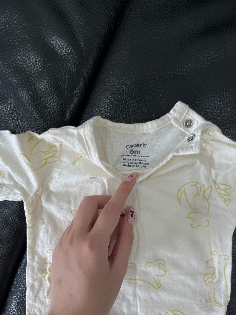 Set 2 bộ body Carter's, Nous màu vàng, màu xanh (size: 3-6m) - Ảnh 6