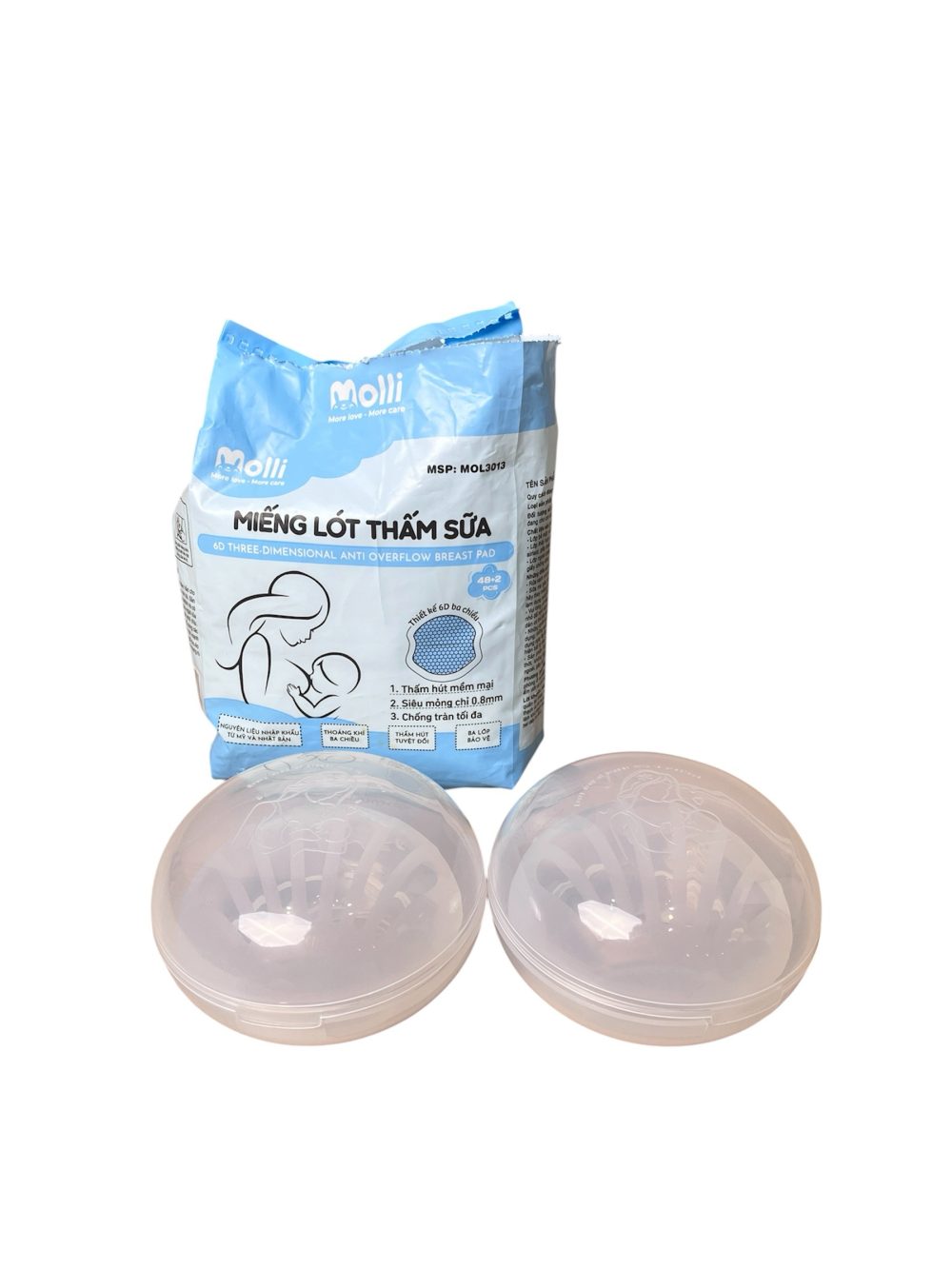 Set 2 phễu hứng sữa silicone Coniu tặng kèm miếng lót thắm sữa Molli - Ảnh 1
