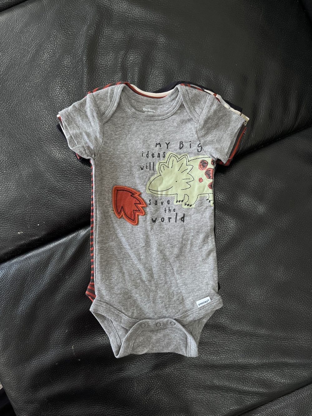 Set 4 bộ bodysuit Gerber chủ đề khủng long (size 6→9m) - Ảnh 23