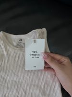 Set 2 bodysuit H&M màu trắng/nâu (size 6→9m) - Ảnh 2