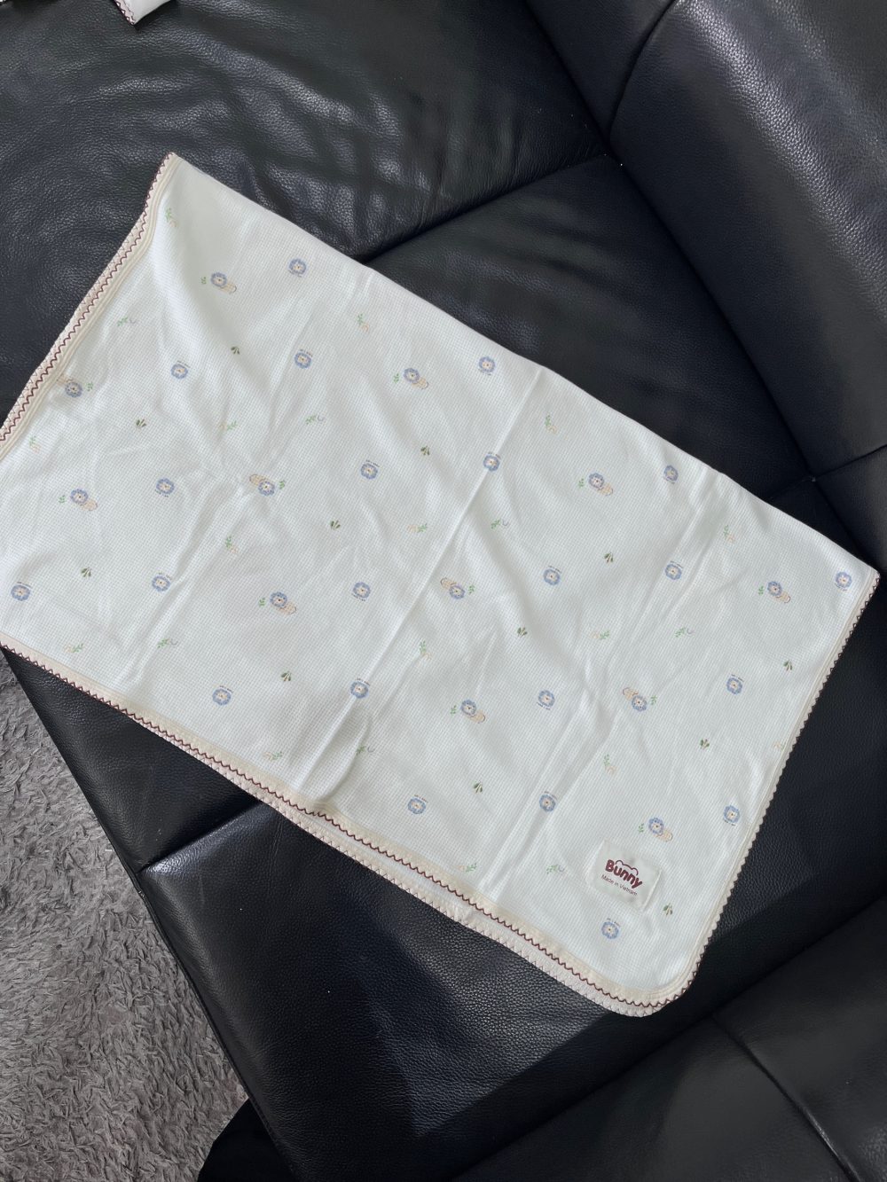 Set vỏ gối chống trào ngược, chăn và ủ choàng vải sợi tre Bunny họa tiết sư tử - Ảnh 20
