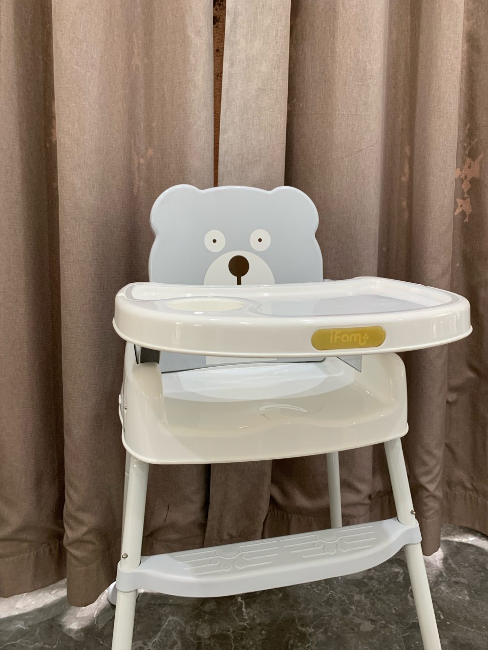 Ghế ăn dặm gấp gọn Ifam hoạ tiết gấu xám ( ghế cao 55cm) - Ảnh 18