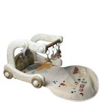Thảm nhạc, đàn piano, xe tập đi cho bé hoạ tiết vũ trụ màu trắng be (no box)