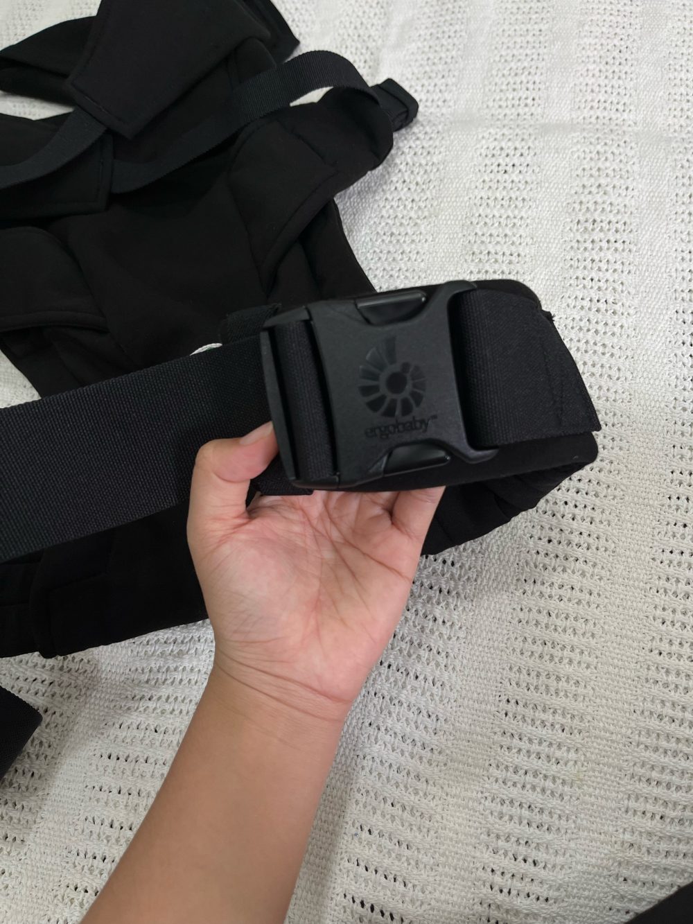 Địu Ergobaby Embrace Cozy – Pure black ( size: 3kg2->11kg3 ~ 0m->18m) - Ảnh 2