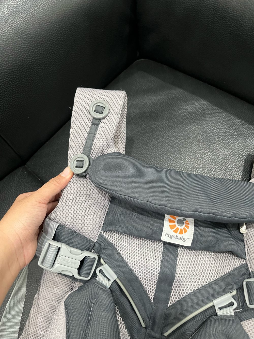 Địu Ergobaby Omni 360 Cool Air Mesh, Carbon grey ( Size: 3kg2→20kg ~ 0m → 48m) - Ảnh 5