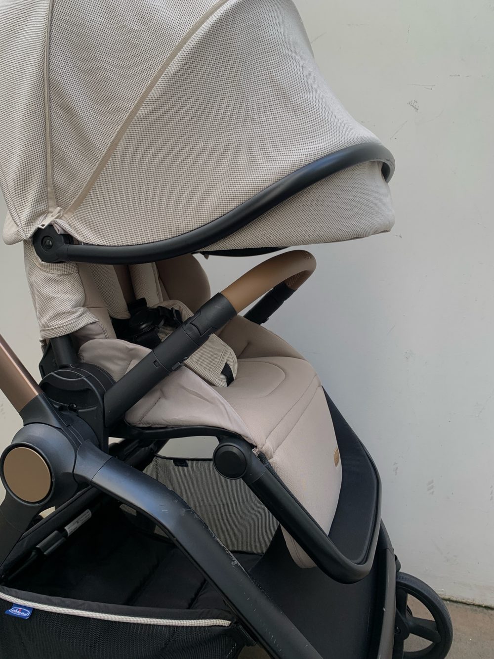 Xe đẩy Chicco Premium Mysa, Màu be ánh kim ( size: 0->4y~22kg) kèm áo mưa - Ảnh 15