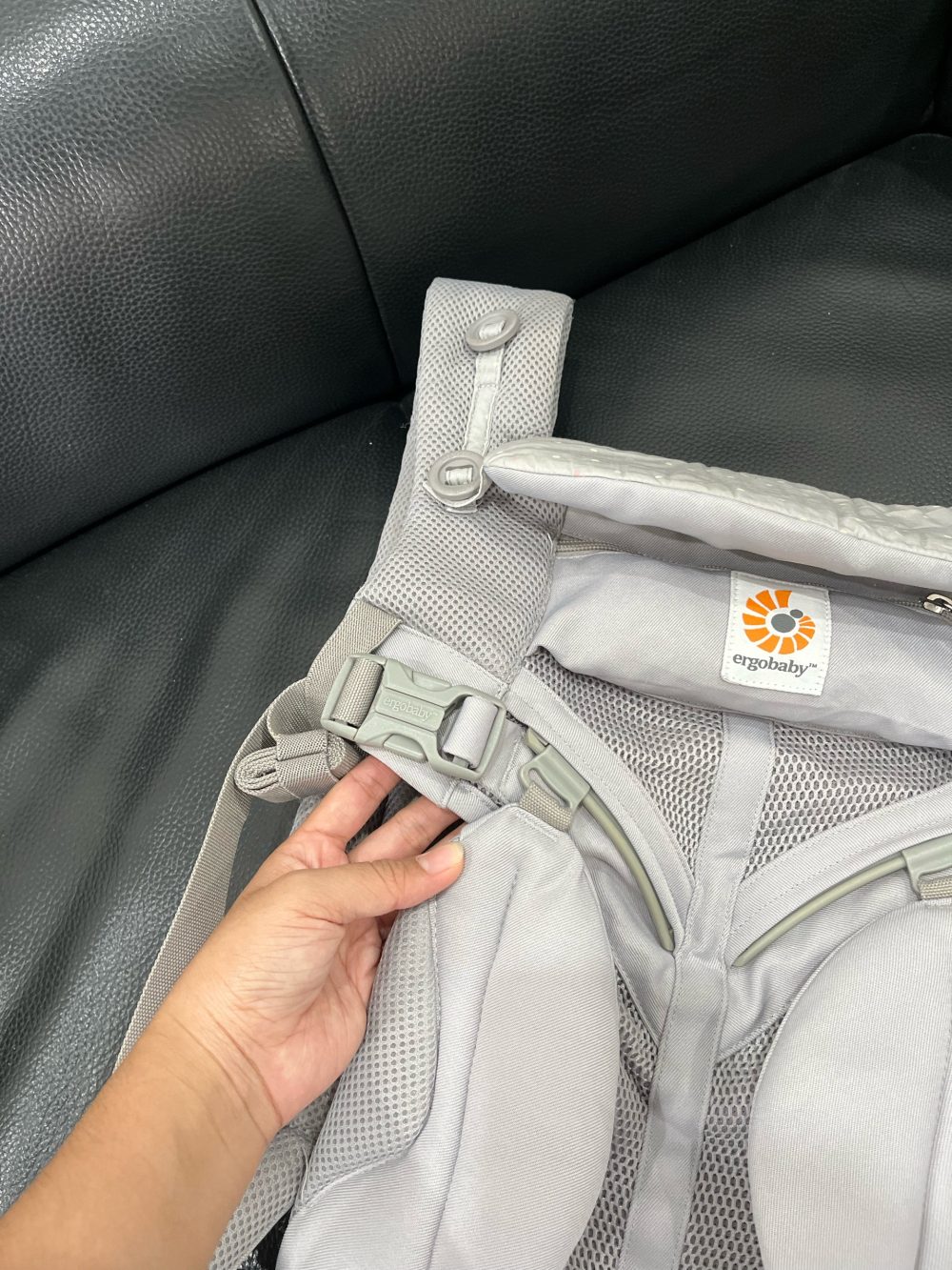 Địu Ergobaby Omni 360 Cool Air Mesh, Pearl Grey ( size:0->48m~ 3kg2->20kg) - Ảnh 14