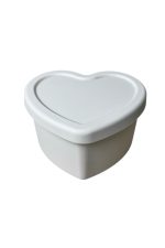 Hộp trữ đồ ăn dặm silicone Loveat hình trái tim màu be (no box)