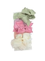 Set 6 băng đô nơ ruy băng vải gân Danbar nhiều màu