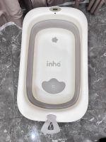 Chậu tắm gấp gọn kèm phao Inha màu xám tặng kèm mũ tắm No brand - Ảnh 13