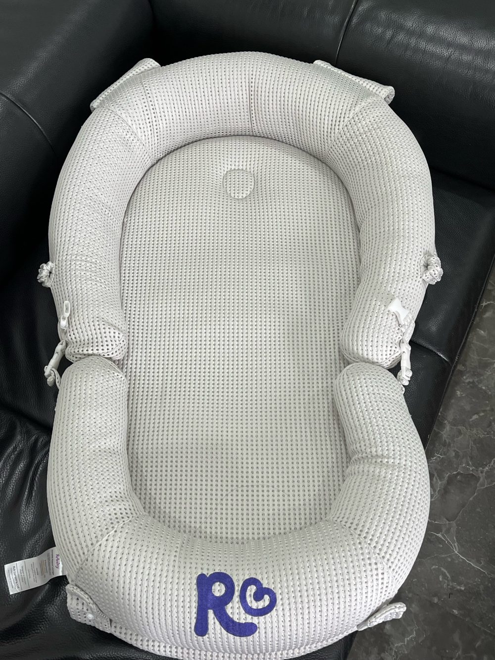 Nôi di động Rubaby màu xám kèm phụ kiện (full box) - Ảnh 8