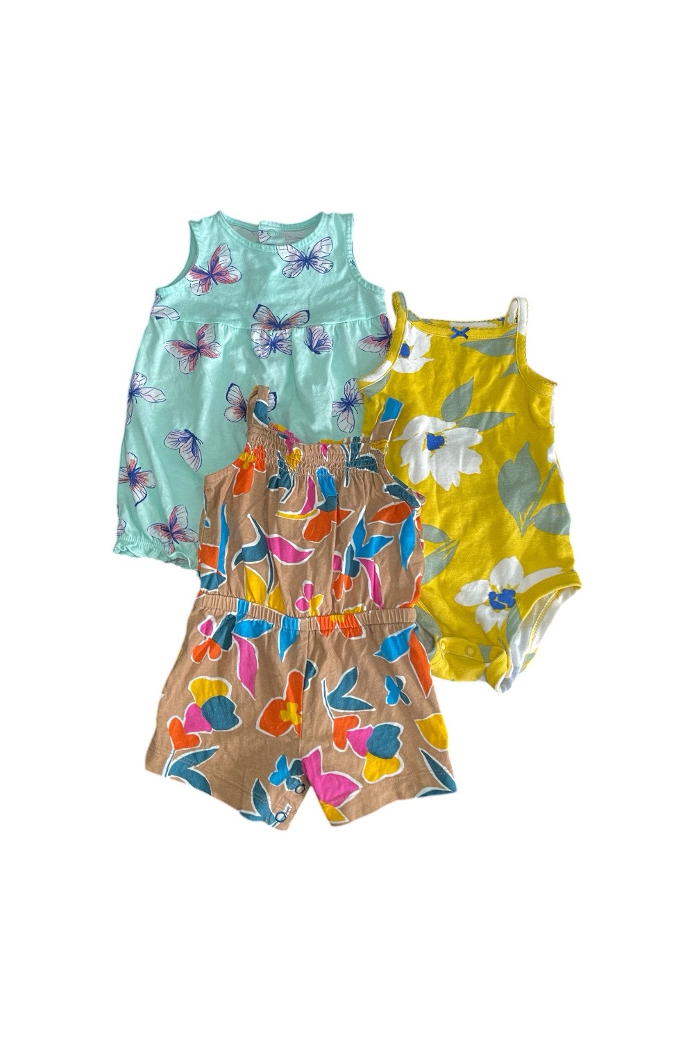 1c8cfa7a24a14a718389b0c7ddf47145 Set 2 bộ bodysuit và bộ body đùi Carter‘s (Size: 0->3m) - Ảnh 1