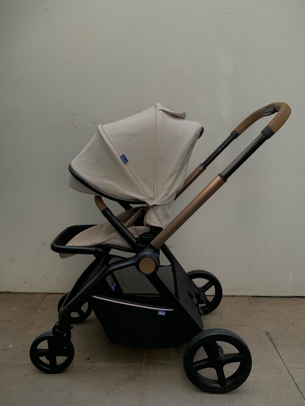 Xe đẩy Chicco Premium Mysa, Màu be ánh kim ( size: 0->4y~22kg) kèm áo mưa - Ảnh 18