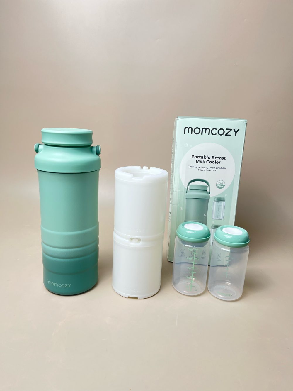 Bình trữ lạnh sữa Momcozy 22oz màu xanh ( full box) - Ảnh 7