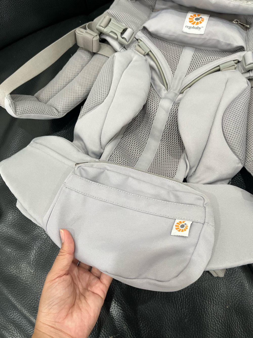 Địu Ergobaby Omni 360 Cool Air Mesh, Pearl Grey ( size:0->48m~ 3kg2->20kg) - Ảnh 8