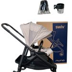 Xe đẩy Nuna Swiv với bánh xoay 360° màu biscotti (size: 0->22kg~4y) fullbox, full phụ kiện, còn BH: 21/6/2027