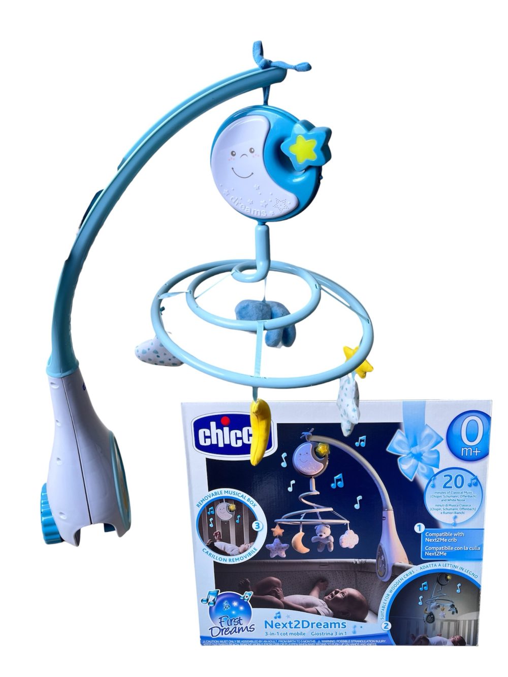 Đồ chơi gắn cũi Chicco Next2Dreams màu xanh (full box) - Ảnh 1