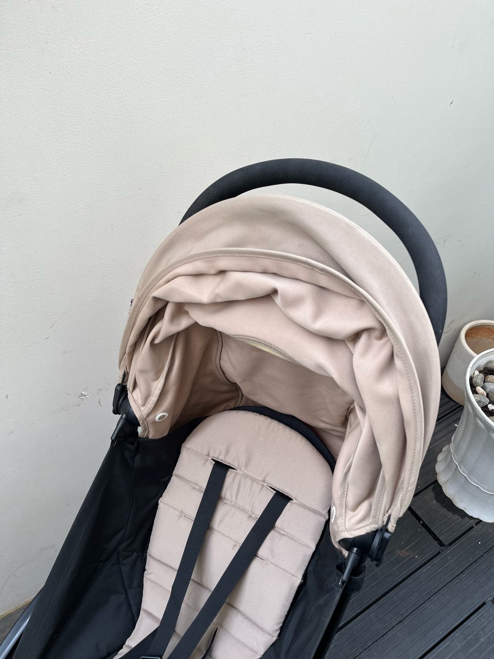 Xe đẩy Babyzen YoYo+ khung trắng màu beige ( size: 6m->22kg~4y), còn túi đựng - Ảnh 16