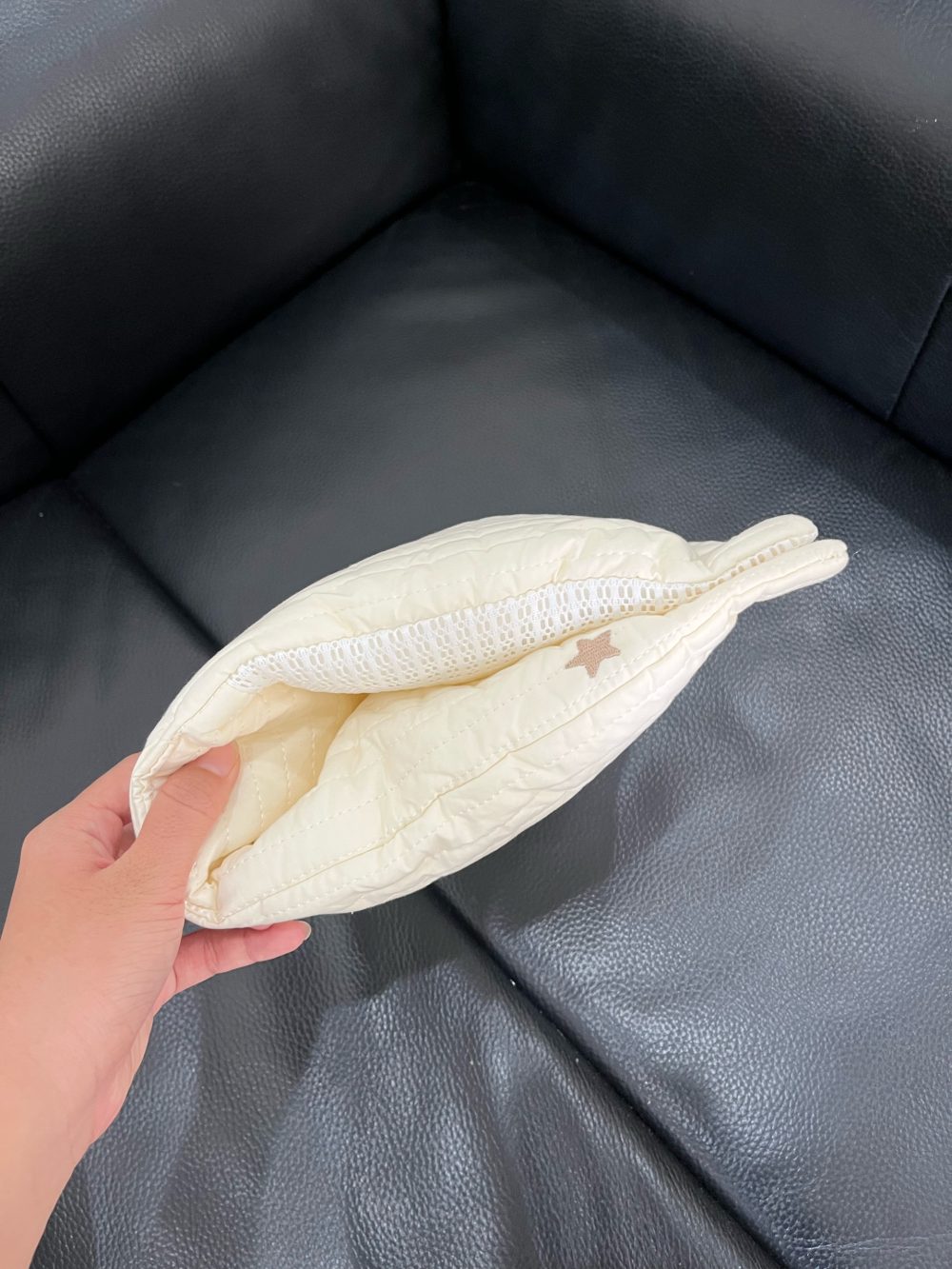 Gối cho con bú 2in1 Easy MOM kết hợp gối chống trào ngược màu be - Ảnh 7