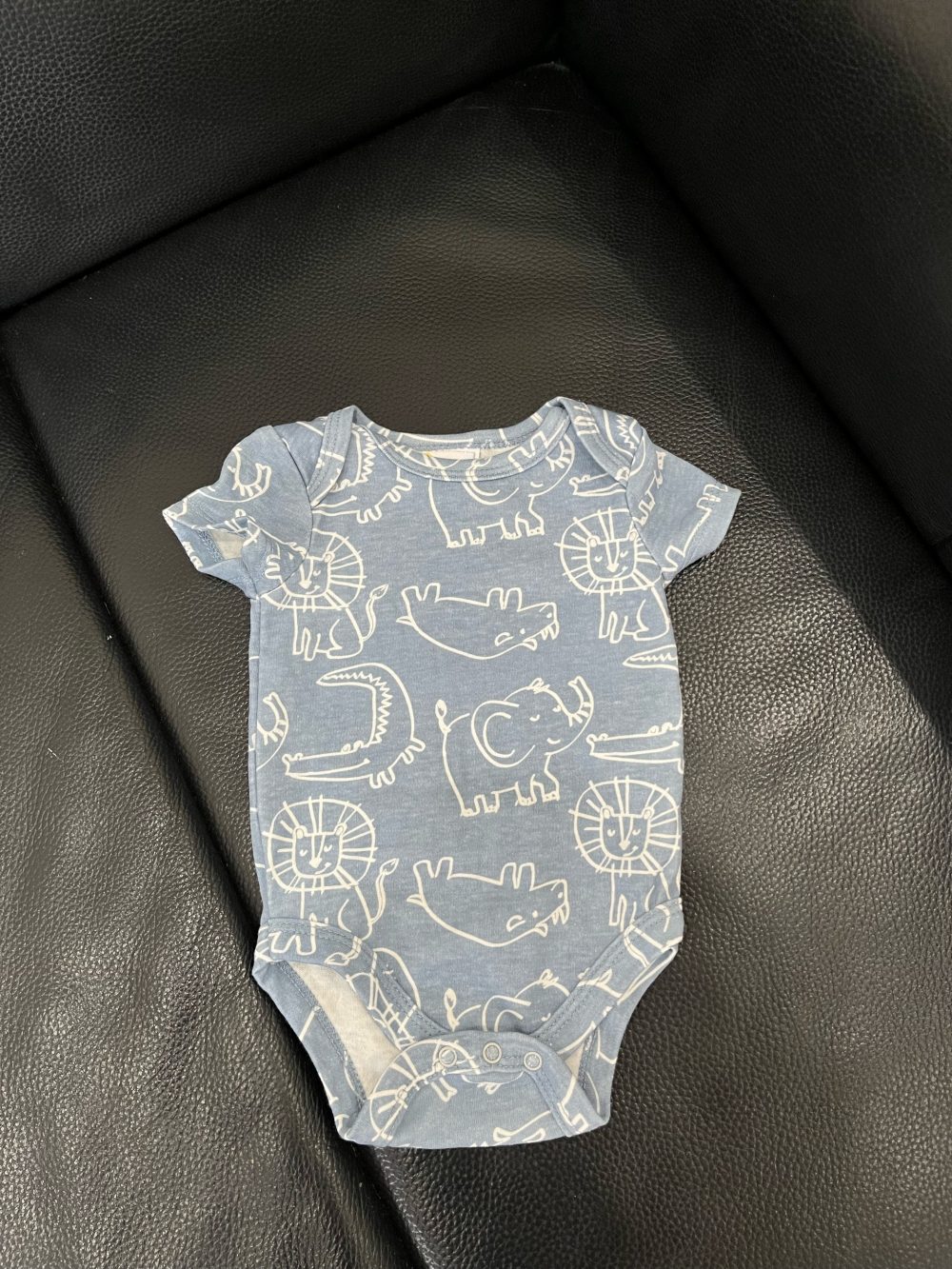 Set 3 bộ bodysuit Litte Chickadees và Carter’s màu trắng, xanh, be ( size: 0->3m) - Ảnh 7