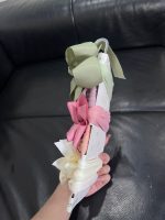 Set 6 băng đô nơ ruy băng vải gân Danbar nhiều màu - Ảnh 2