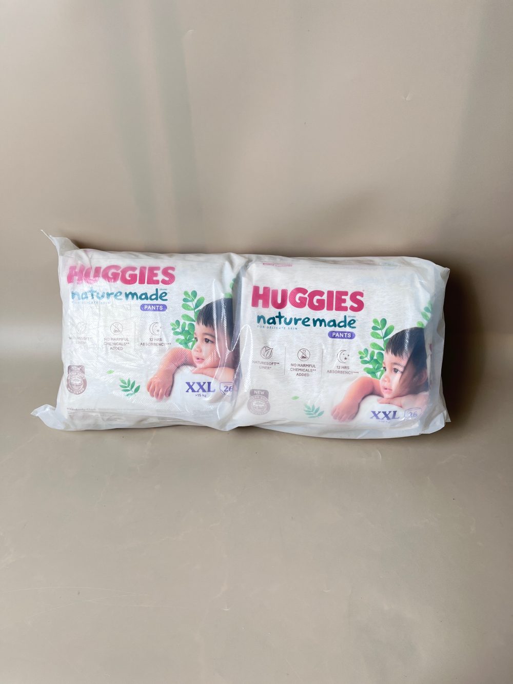 Set 2 Túi tã quần Huggies Nature made cho bé size XXL 26 miếng - Ảnh 3