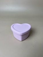 Hộp trữ đồ ăn dặm silicone Loveat hình trái tim màu tím (no box) - Ảnh 7