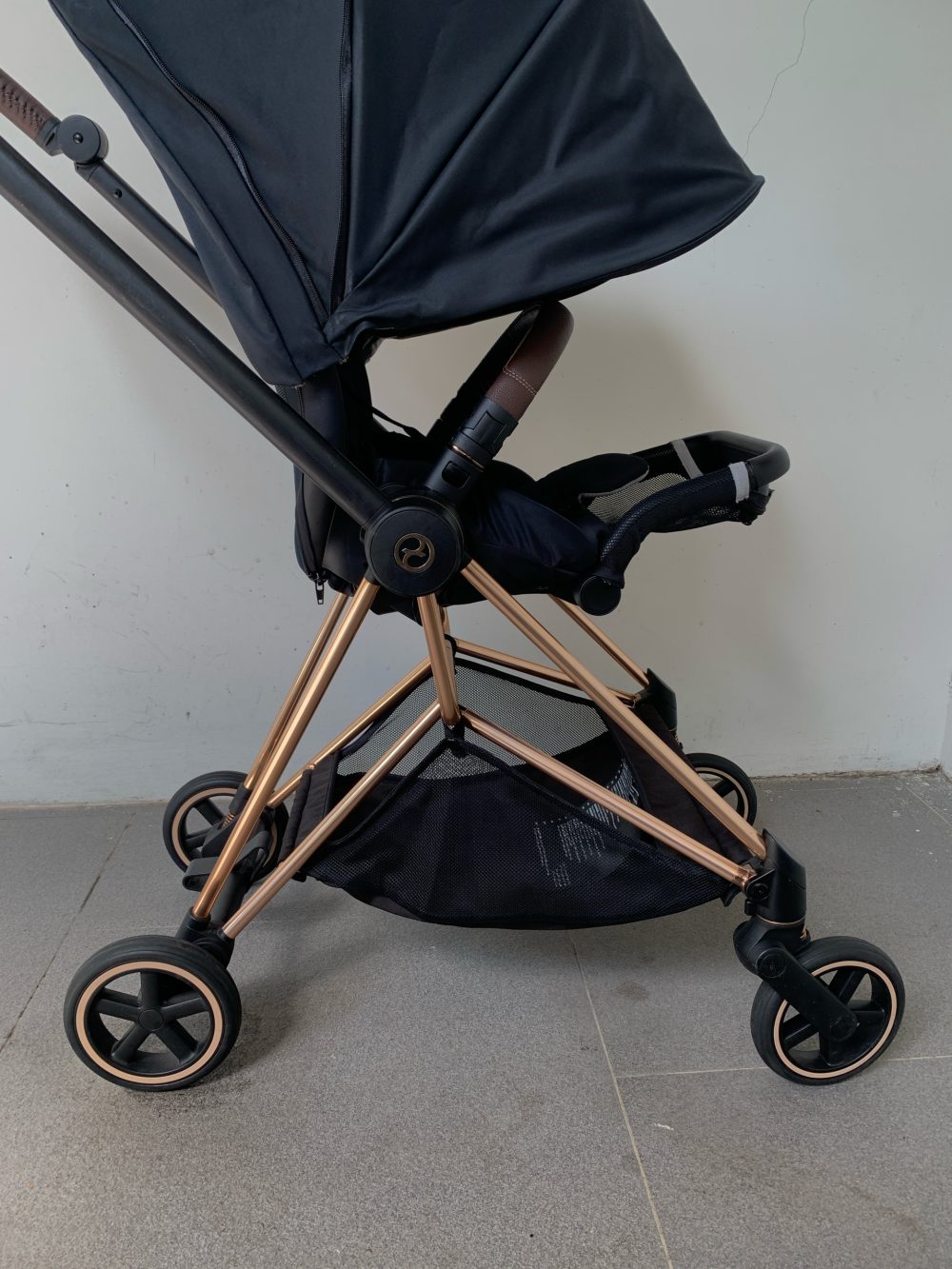 Xe đẩy Cybex Mios 2 màu xanh đen khung gold rose (sơ sinh-4y~22kg) - Ảnh 6