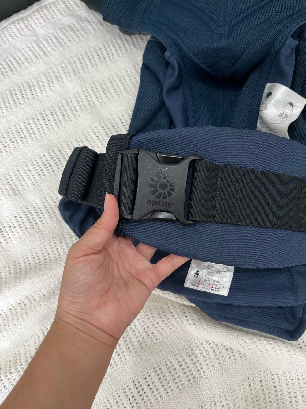 Địu Ergobaby Omni 360 Cool Air Mesh, Midnight Blue (size: 3kg2→20kg~ 0→48m) - Ảnh 7