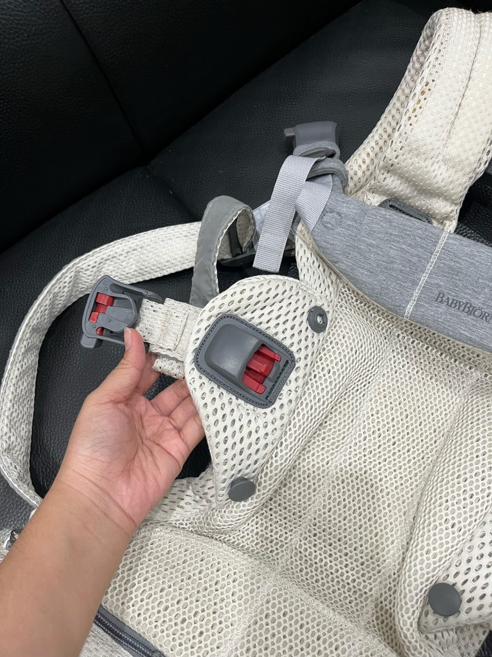 Địu Baby Bjorn Baby Carrier Harmony, Màu kem ( size: 0->3y ~ 3kg2->15kg) full box - Ảnh 4