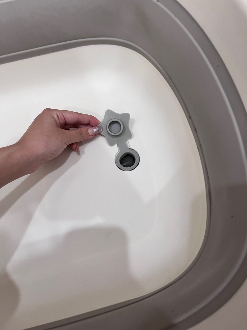 Chậu tắm gấp gọn kèm phao Inha màu xám tặng kèm mũ tắm No brand - Ảnh 16