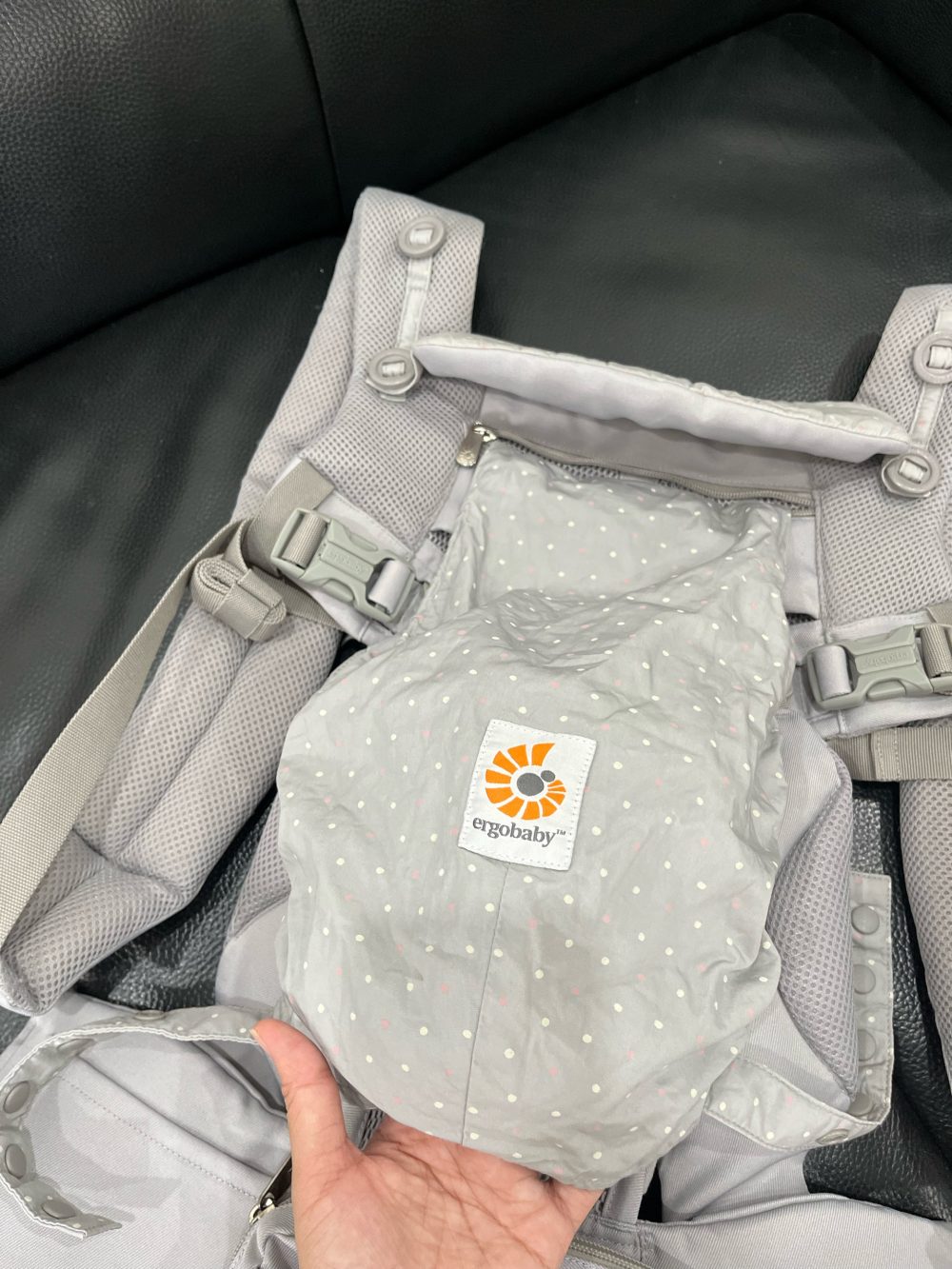 Địu Ergobaby Omni 360 Cool Air Mesh, Pearl Grey ( size:0->48m~ 3kg2->20kg) - Ảnh 9