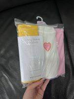 Set 3 bodysuit dài tay Mothercare màu vàng, trắng, hồng (size 6→9m) - Ảnh 5