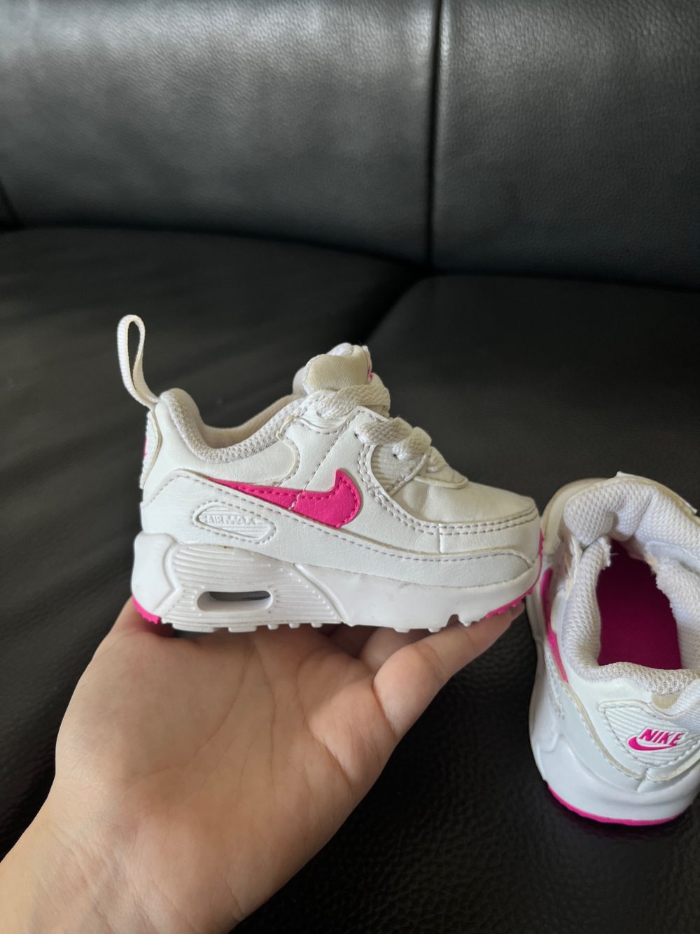 Giày Nike Air Max 90 EasyOn cho bé màu trắng hồng (size 2.5~9cm) - Ảnh 6
