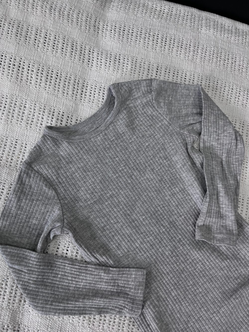 Set 3 bodysuit dài tay H&M màu xám, đen (size 1,5→2y) - Ảnh 8