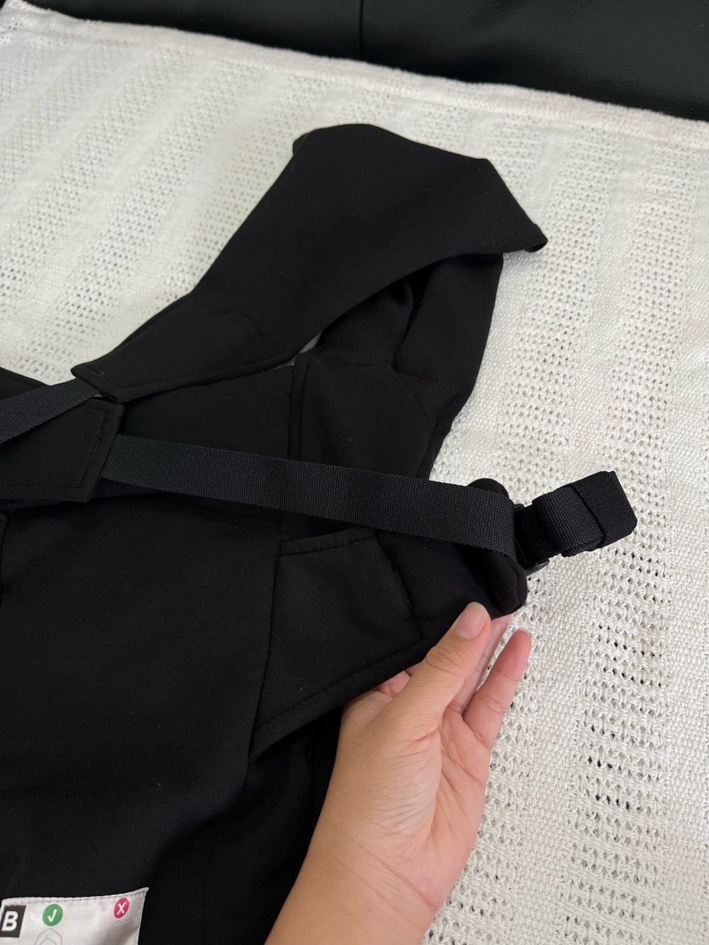 Địu Ergobaby Embrace Cozy – Pure black ( size: 3kg2->11kg3 ~ 0m->18m) - Ảnh 5