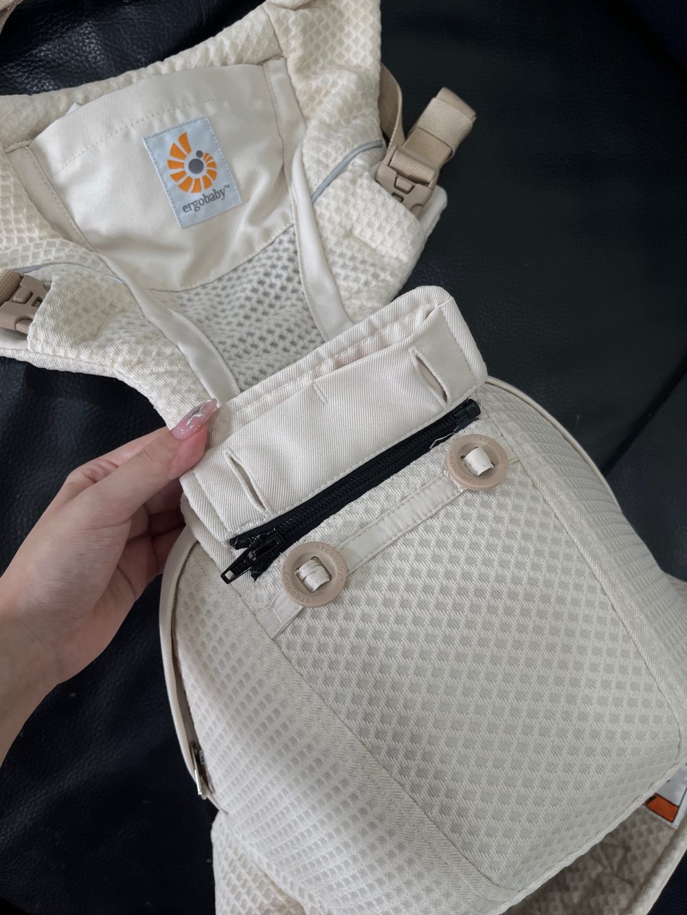 Địu Ergobaby Alta Hip Seat, Natural Beige (size 4→48m~5.5→20.4kg) - Ảnh 5