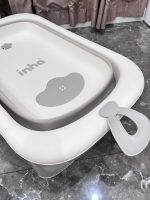 Chậu tắm gấp gọn kèm phao Inha màu xám tặng kèm mũ tắm No brand - Ảnh 6